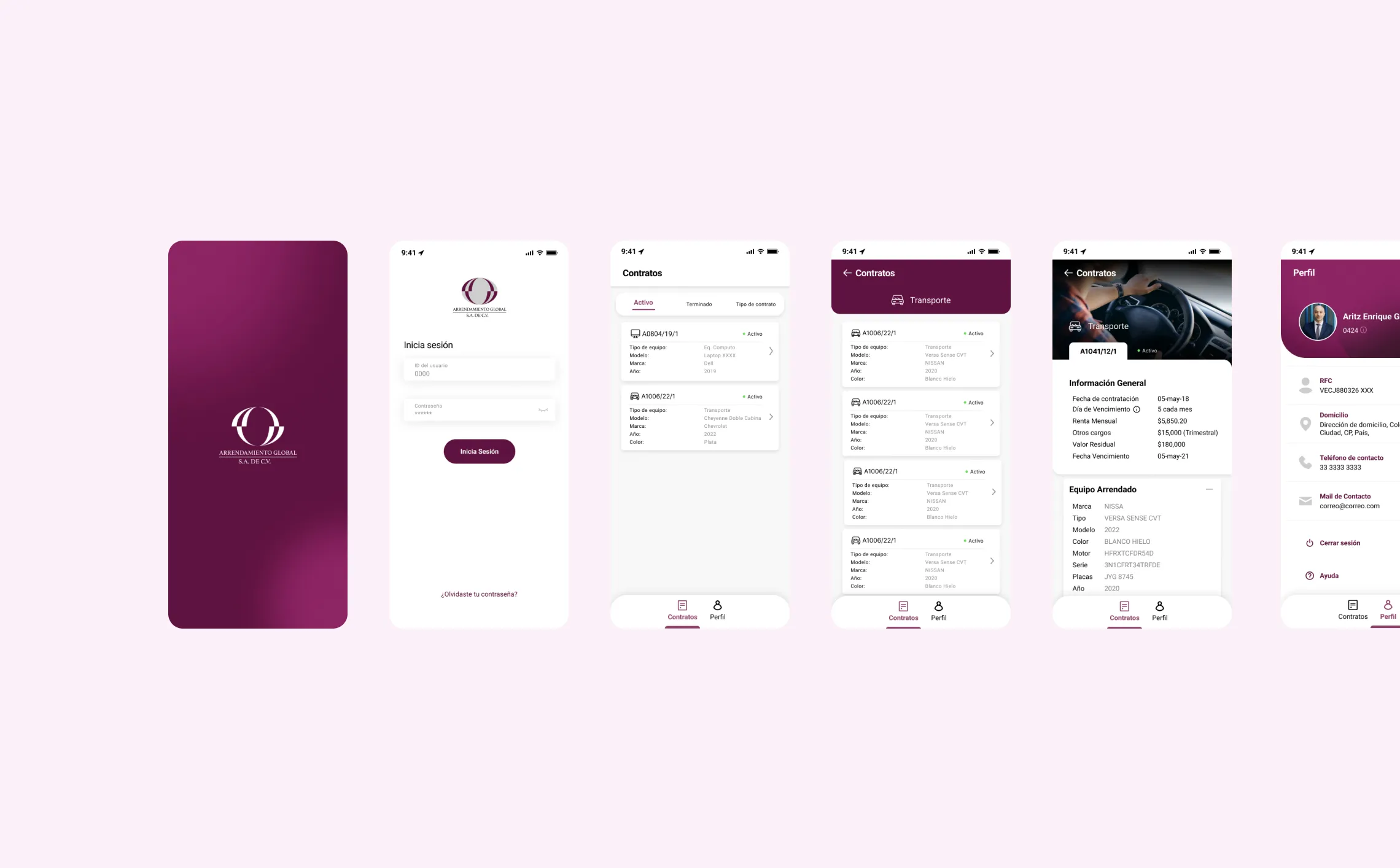 Arrendamiento Global App para Contratos